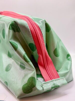 Trousse ouverture géante - Pois verts