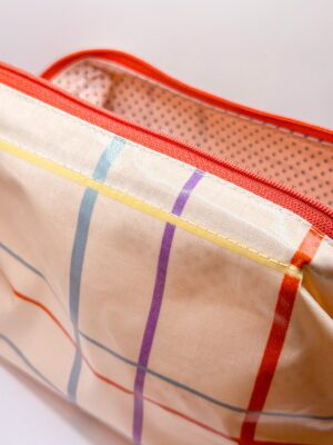 Trousse ouverture géante - Rayures croisées