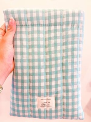 Pochette livre - Vichy menthe