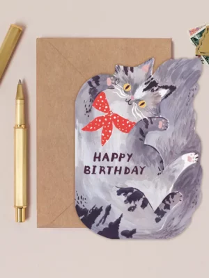 Carte - Happy Birthday - Chat au Bandana