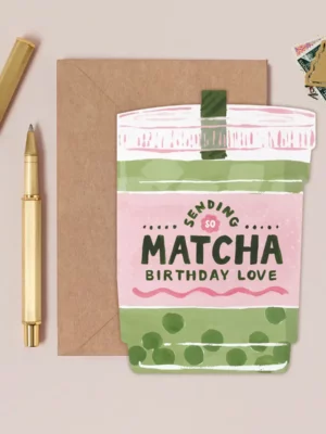 Carte - Happy Birthday - Matcha