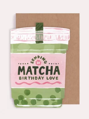 Carte - Happy Birthday - Matcha