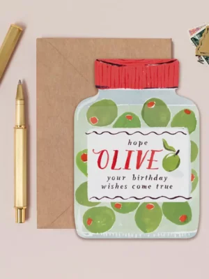 Carte - Happy Birthday - Olives en Bocal