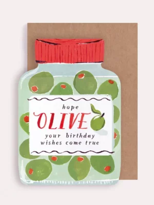 Carte - Happy Birthday - Olives en Bocal