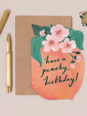 Carte - Happy Birthday - Pêche