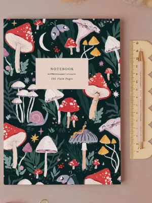 Carnet pages blanches - Champignons