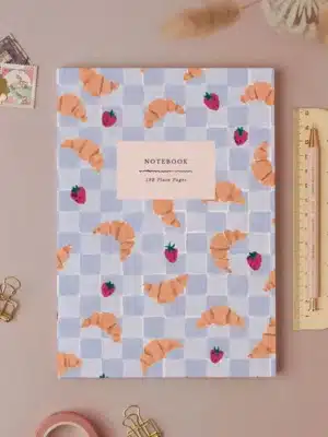 Carnet pages blanches - Croissant Café