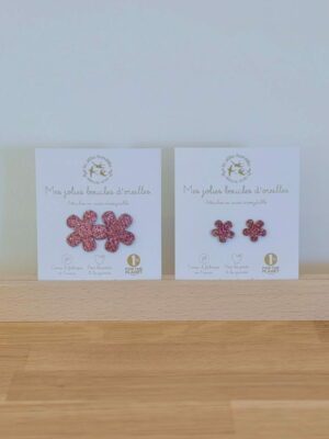 Boucles - Fleurs rose