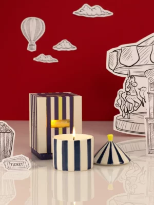 Bougie cirque - Bleu foncé