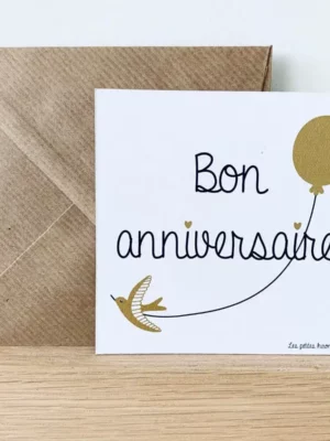 Carte carrée - Bon anniversaire