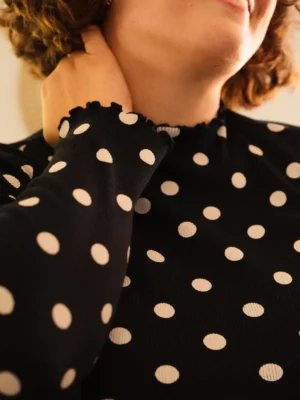 Top Roulottées - Pois noir