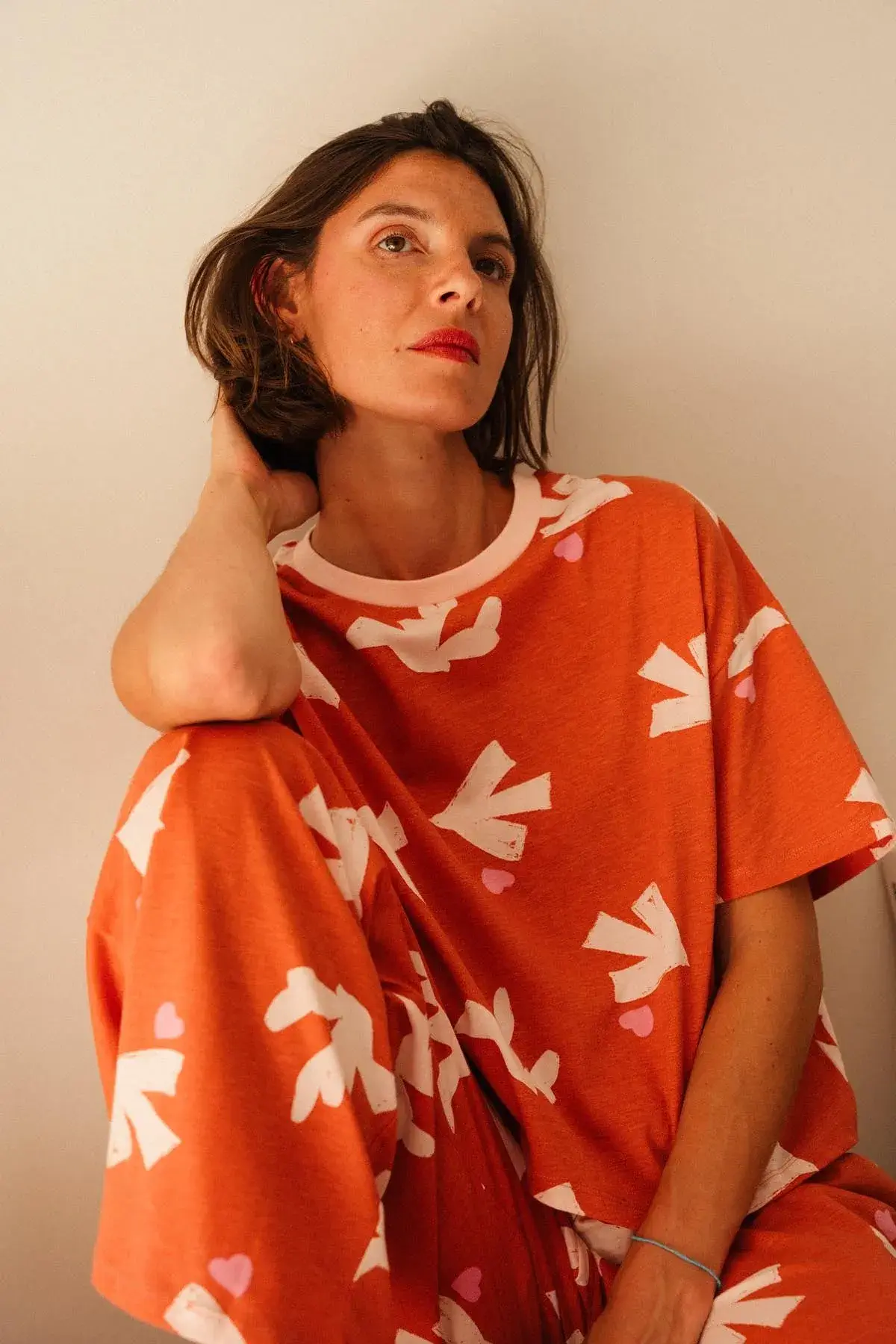 PYJAMA LONG Love bird pink – Image 3
