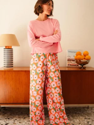 PYJAMA LONG Bougainvillier orange - Manches longues