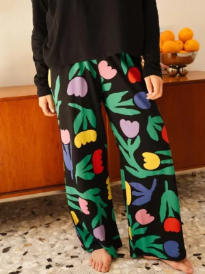PYJAMA LONG Tulipia noir - Manches longues