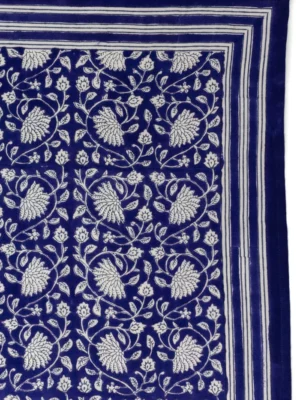 Foulard 100x100 - Frida bleu indigo