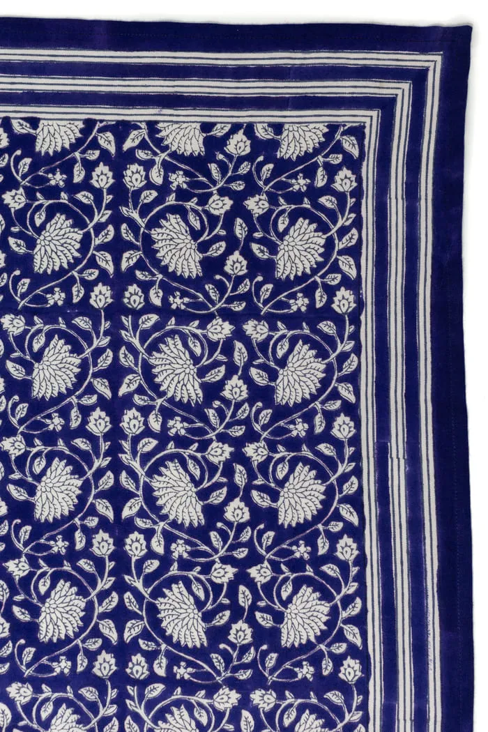 Foulard 100x100 - Frida bleu indigo – Image 2