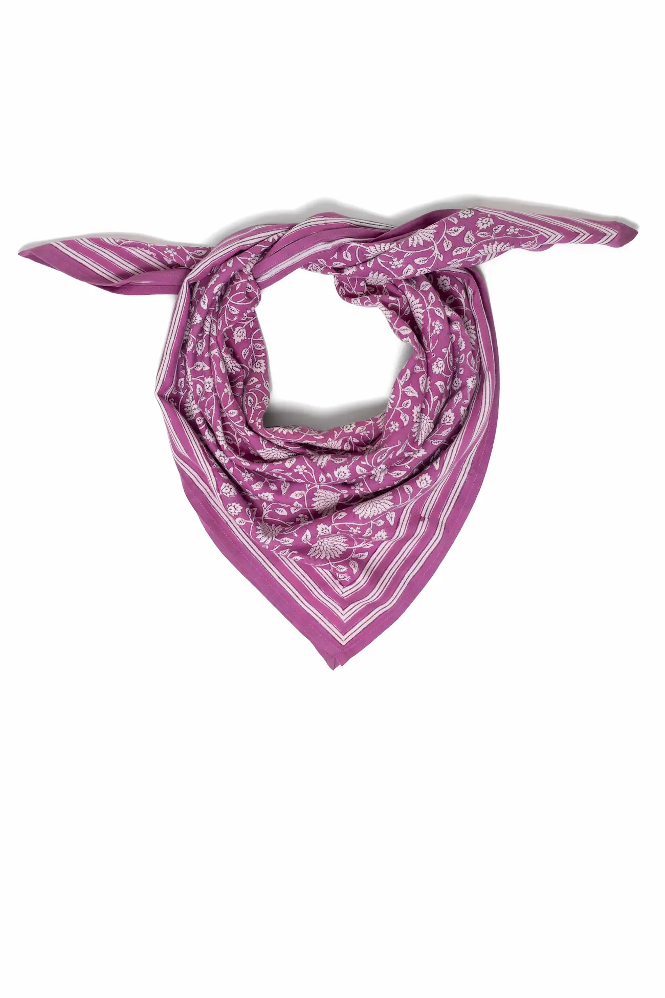 Foulard 100x100 - Frida fuchsia – Image 4