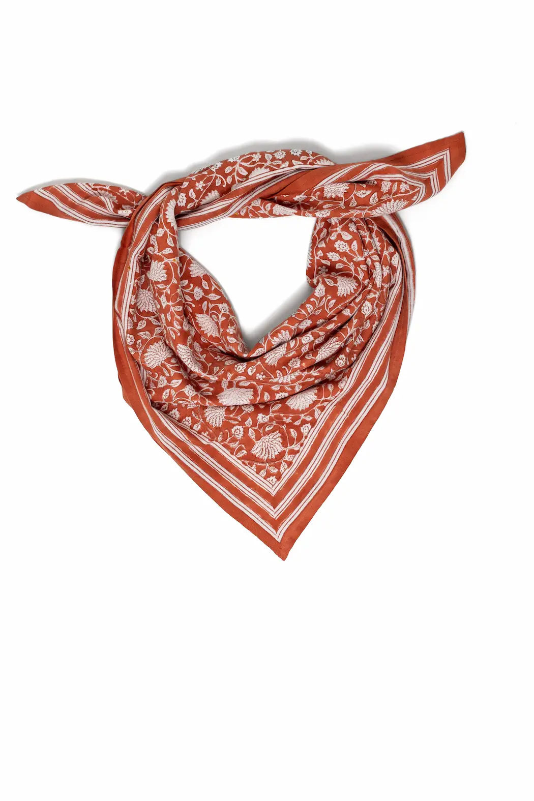 Foulard 100x100 - Frida terracotta – Image 4