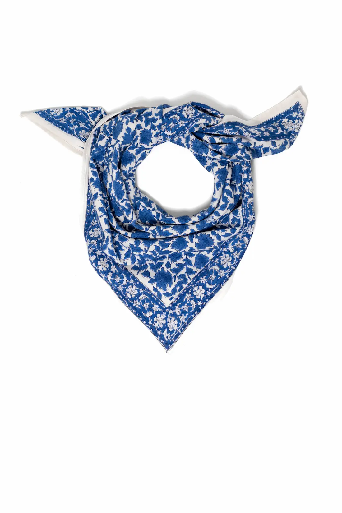 Foulard 100x100 - Serena bleu – Image 4