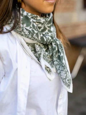 Foulard 100x100 - Serena kaki