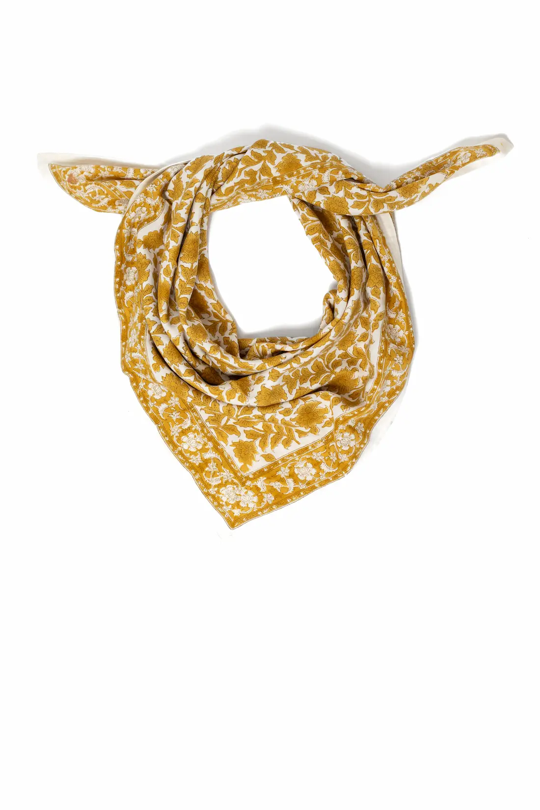 Foulard 100x100 - Serena ocre – Image 4