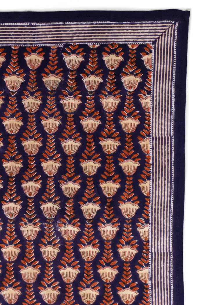 Foulard 100x100 - Simone marine – Image 2