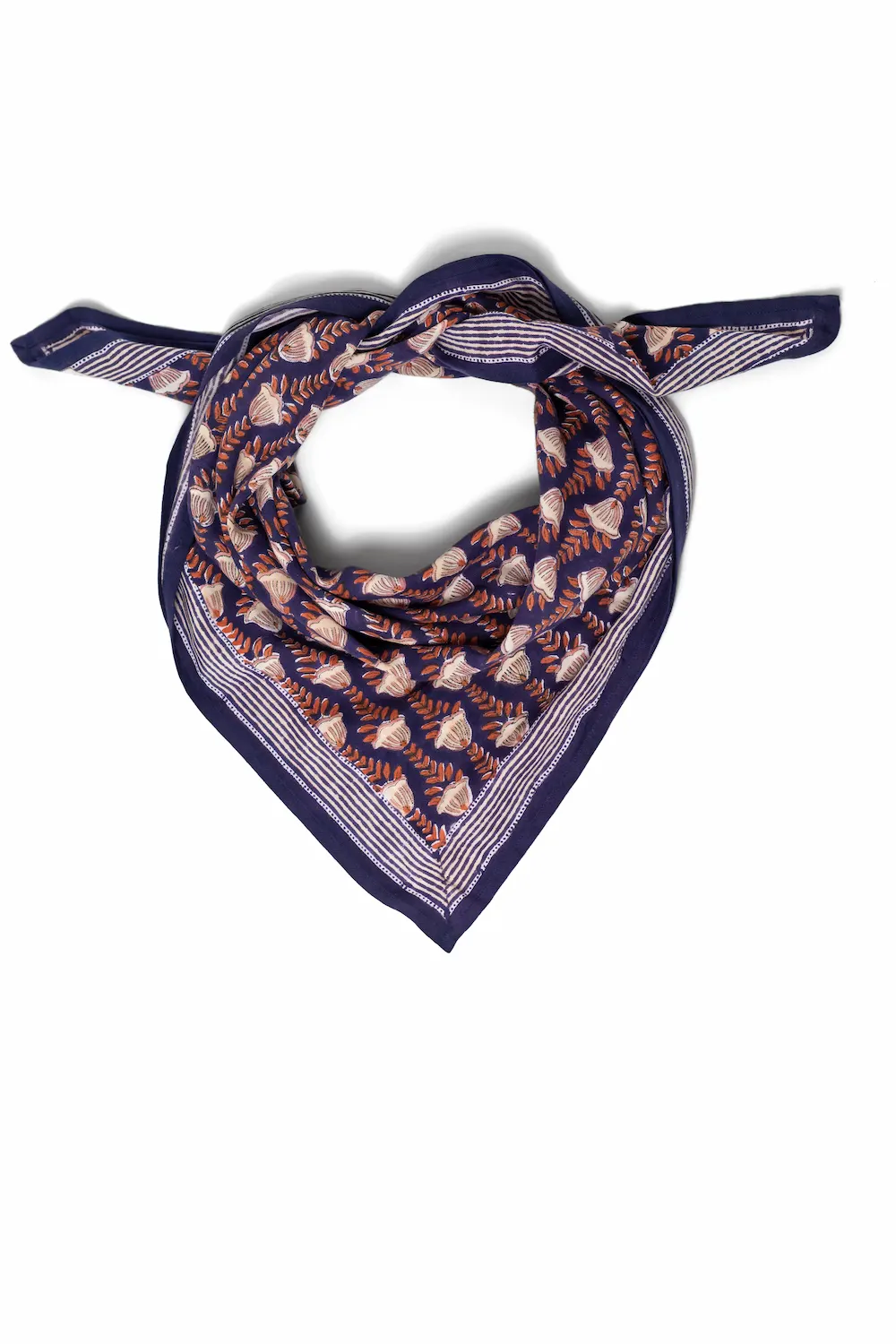Foulard 100x100 - Simone marine – Image 4