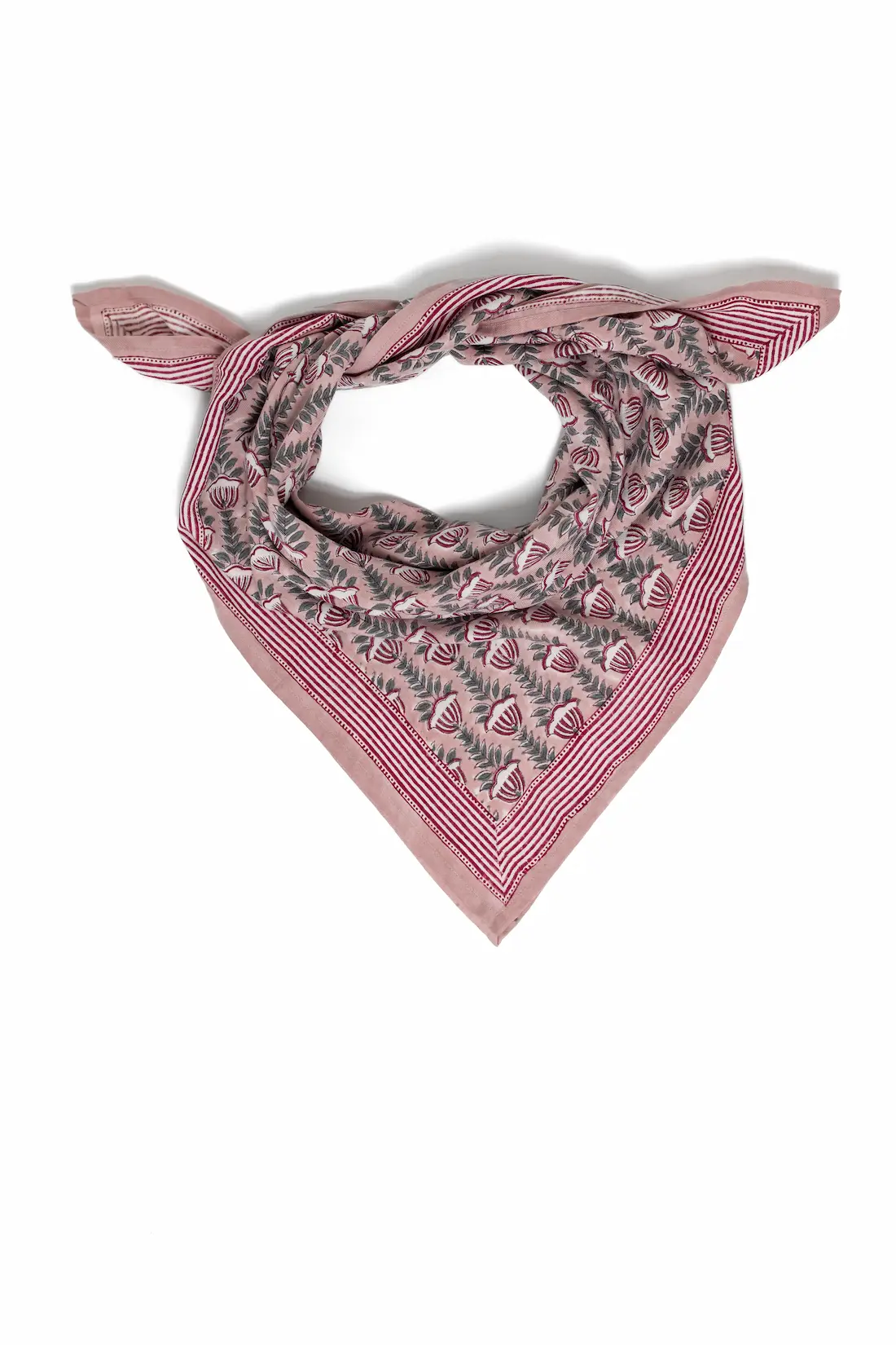 Foulard 100x100 - Simone rose – Image 4