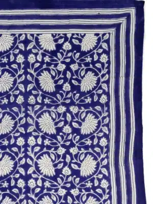 Foulard 50x50 - Frida bleu indigo