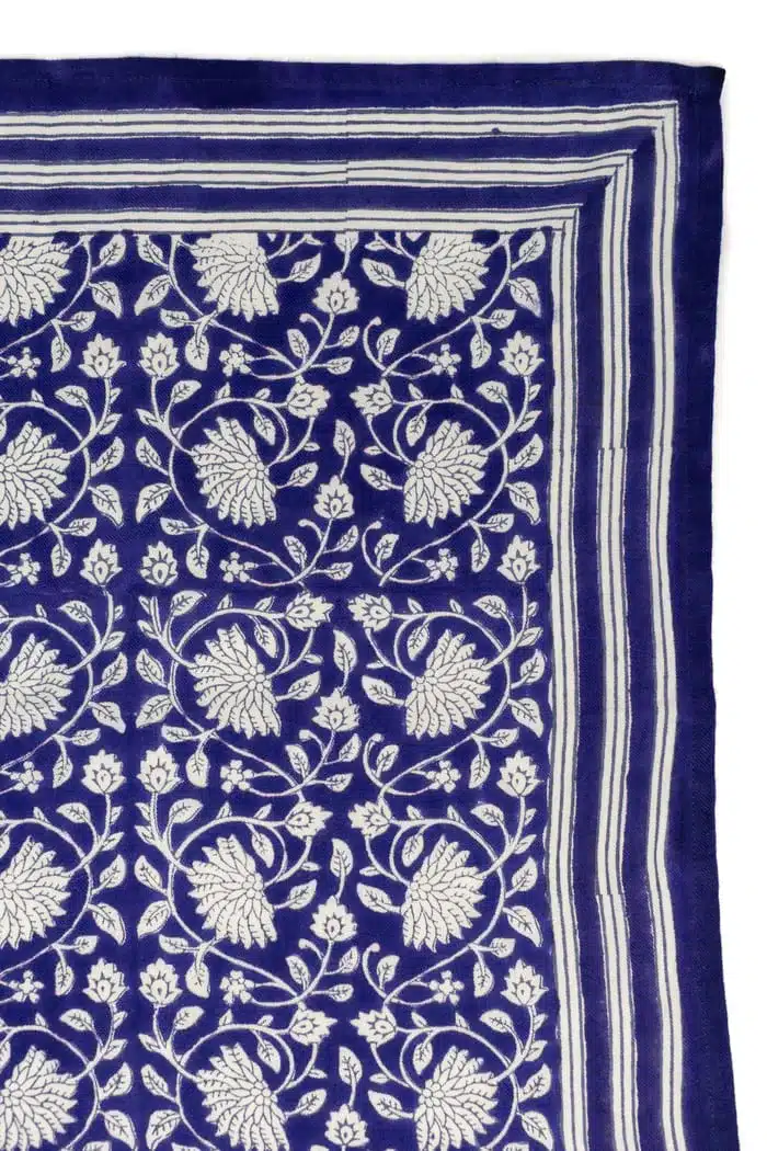 Foulard 50x50 - Frida bleu indigo – Image 2