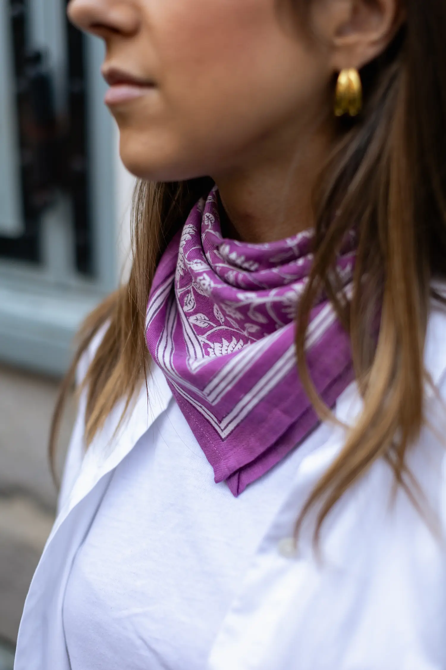 Foulard 50x50 - Frida fuchsia