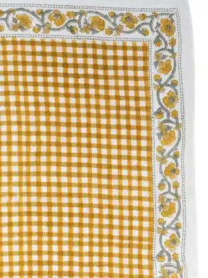 Foulard 50x50 - Jeanne vichy ocre