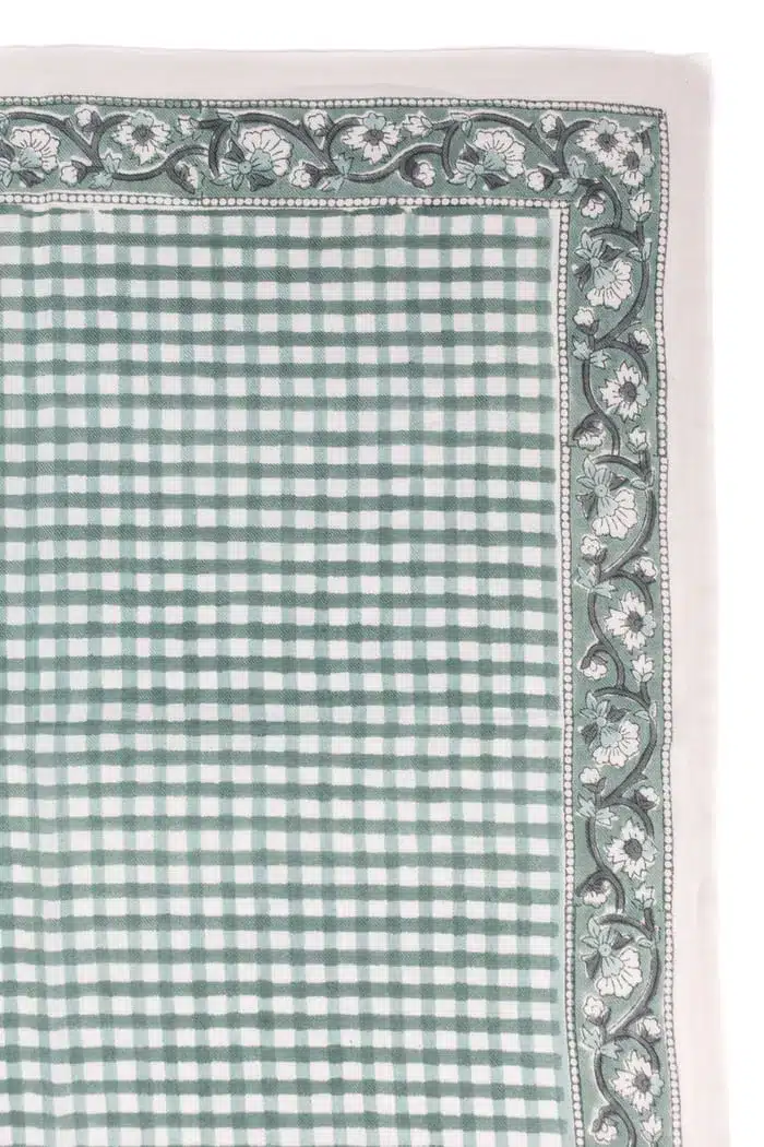 Foulard 50x50 - Jeanne vichy sauge – Image 2