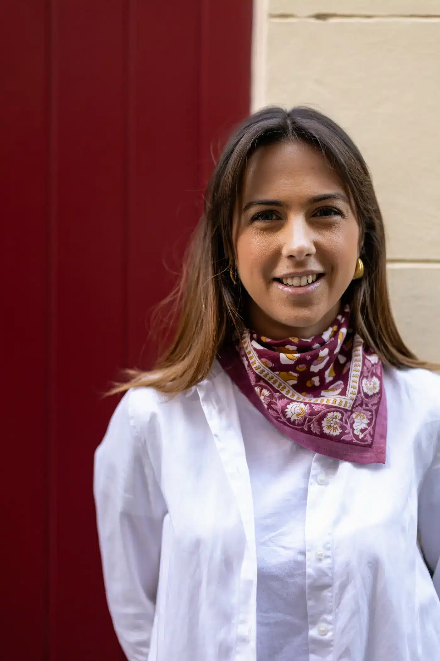 Foulard 50x50 - Rosa léopard bordeaux – Image 3