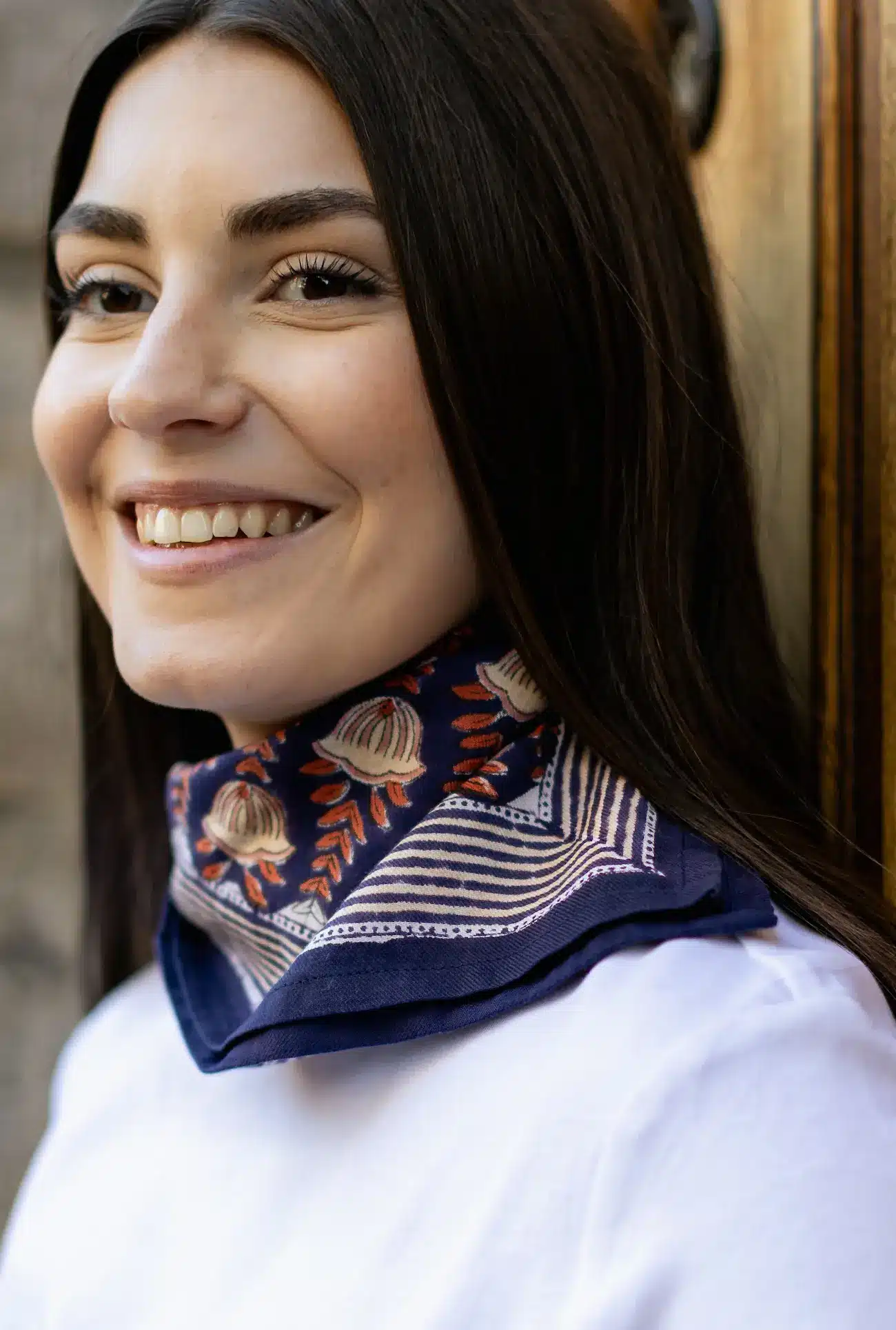 Foulard 50x50 - Simone marine