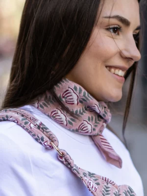 Foulard 50x50 - Simone rose