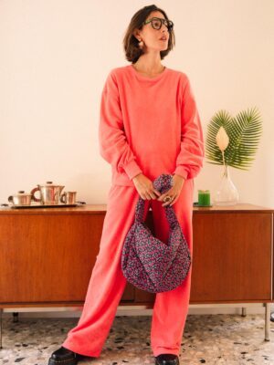 Sac matelassé - Mini Fleurs Fuchsia