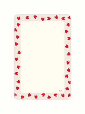 Ardoise magnétique - Coeur rouge