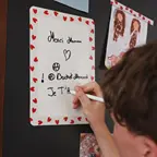 Ardoise magnétique - Coeur rouge