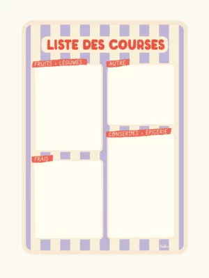 Ardoises magnétiques - Liste des courses