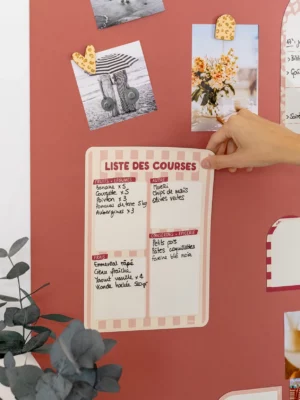 Ardoises magnétiques - Liste des courses