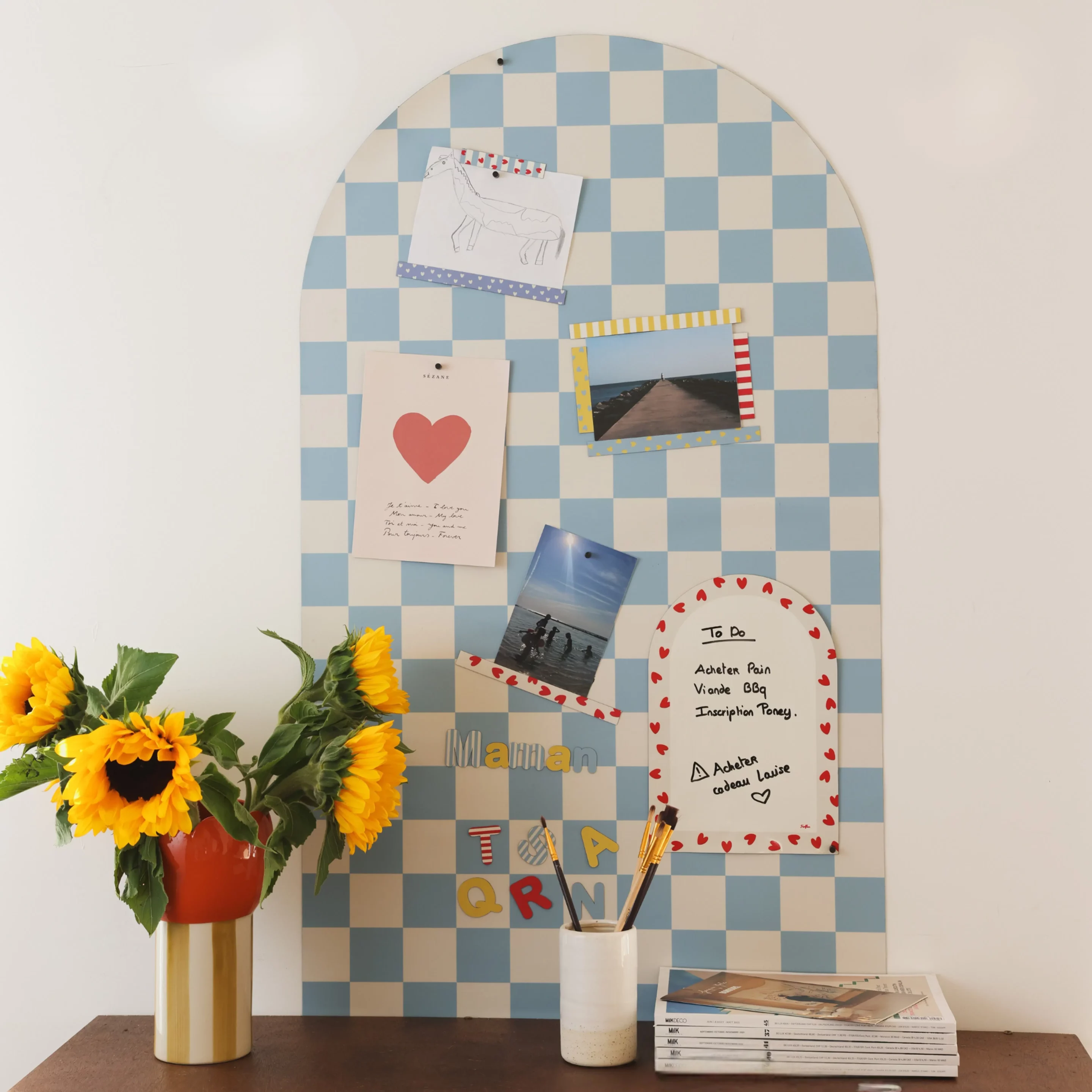 Tableau magnétique - Damier bleu – Image 2