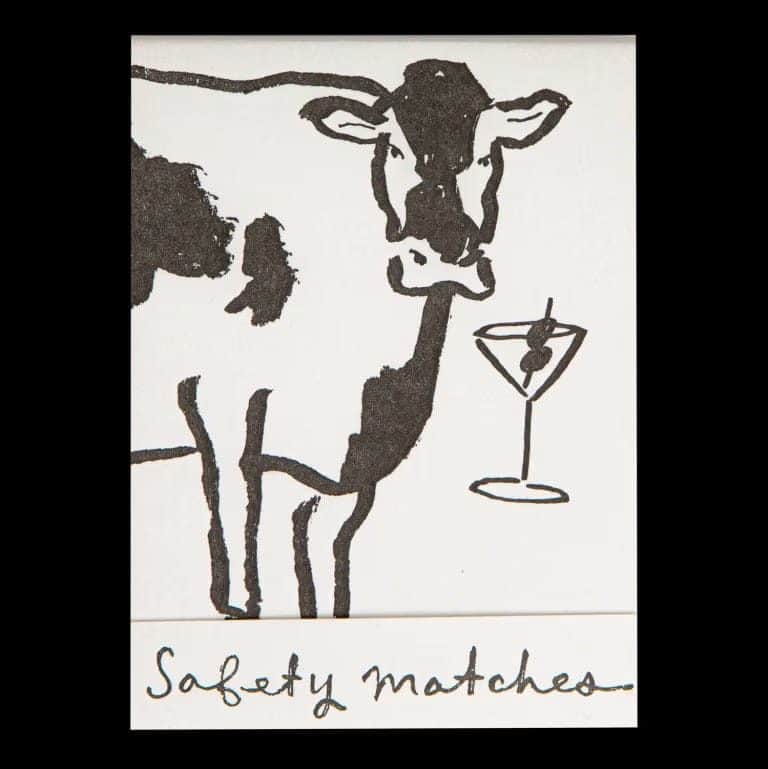 Livre d'allumettes - Cow martini