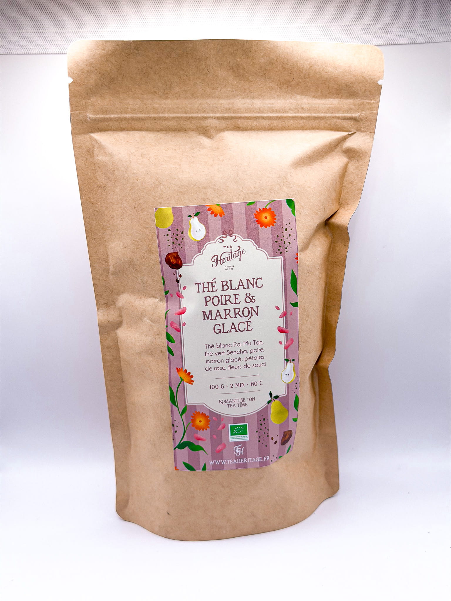 Thé Blanc Poire et Marron glacé – 100g