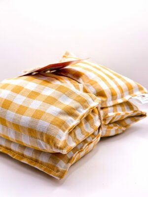 Bouillotte sèche - Vichy jaune et blanc