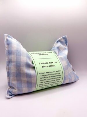 Petite bouillotte sèche - Vichy bleu et blanc