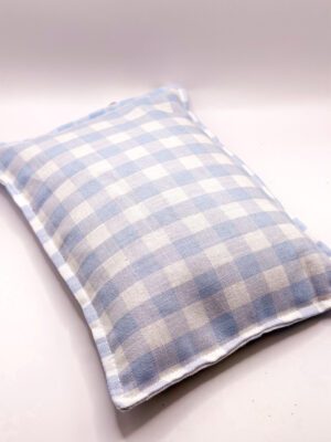 Petite bouillotte sèche - Vichy bleu et blanc
