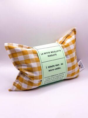 Petite bouillotte sèche - Vichy jaune et blanc
