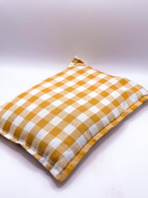 Petite bouillotte sèche - Vichy jaune et blanc