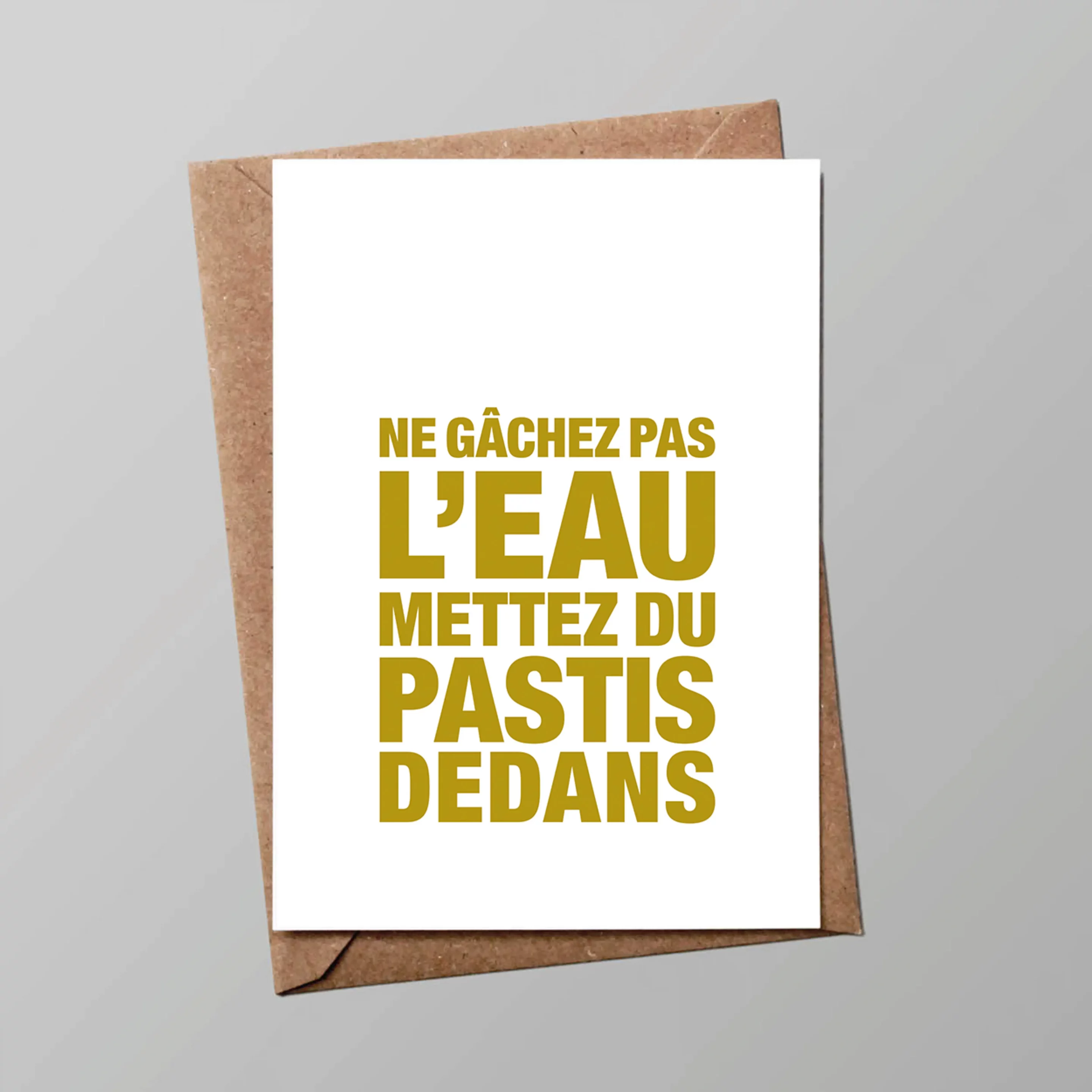 Carte Eau et Pastis
